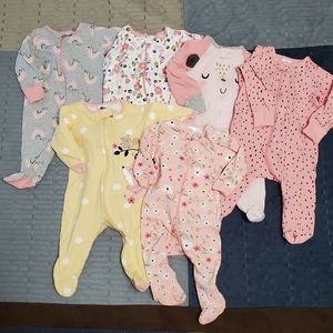 Baby girl sleepers pajamas 3m